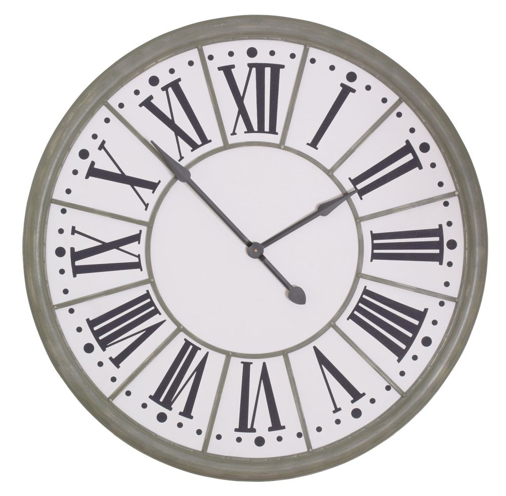 Product photograph of Zinc Effect Wall Clock -109cm X 109cm from Choice Furniture Superstore.